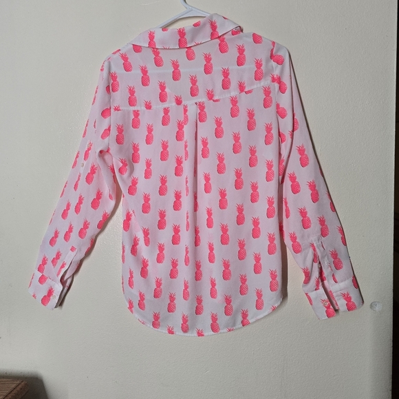 Express Pink Pineapple Blouse - Picture 4 of 4